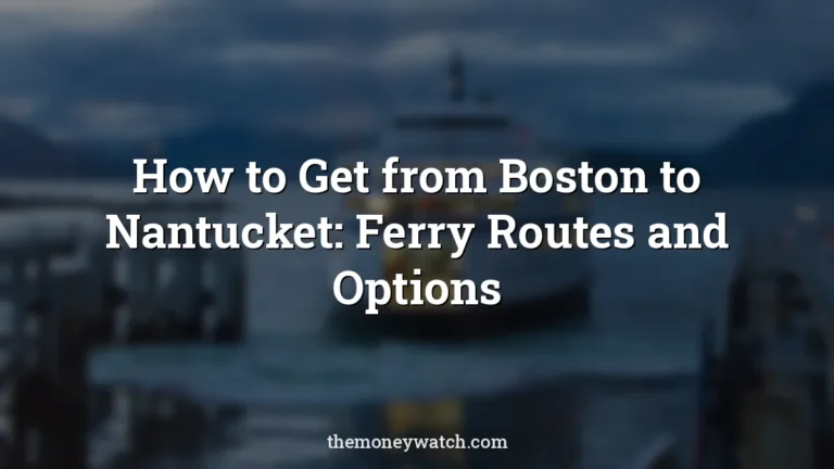 Boat and ferry photo for a guide to how to get from boston to nantucket ferry