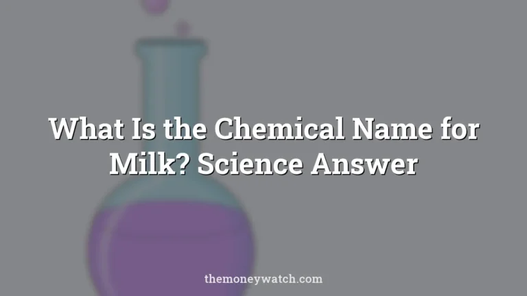 Milk glass laboratory beaker photo for a guide to what is the chemical name for milk