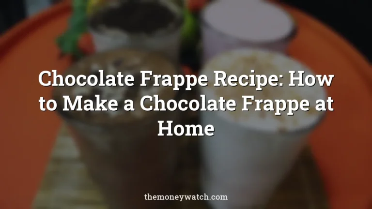 Chocolate, milkshake and milk photo for a guide to chocolate frappe recipe
