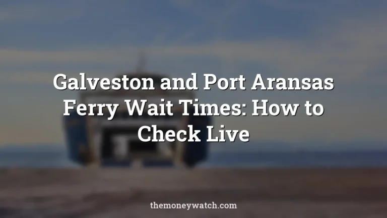 Galveston and Port Aransas Ferry Wait Times: How to Check Live