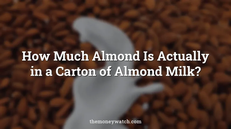 Almond milk, milk and almond photo for a guide to how much almond is in almond