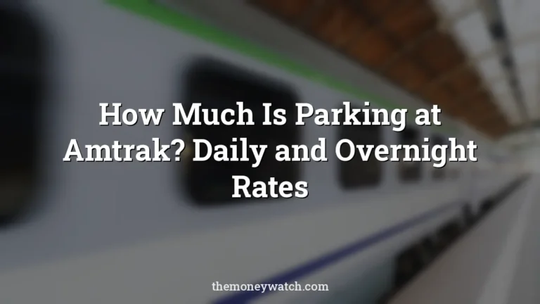 Train, windows and platform photo for a guide to how much is parking at amtrak