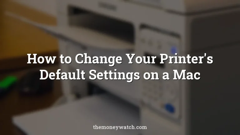Printer, desk and office photo for a guide to how to change printer default settings on