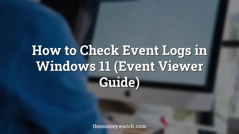 Man, computer and screen photo for a guide to how to check event logs in windows