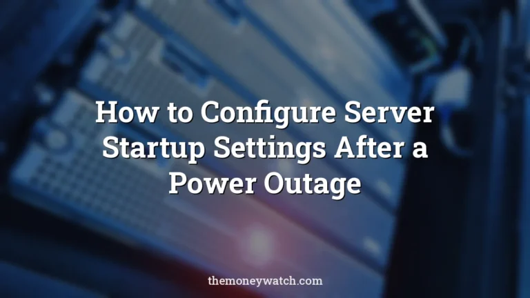 Internet, information and service photo for a guide to server startup settings