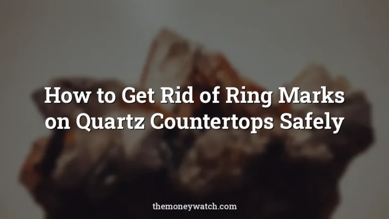 Quartz stone photo for a guide to how to get rid of ring marks on quartz