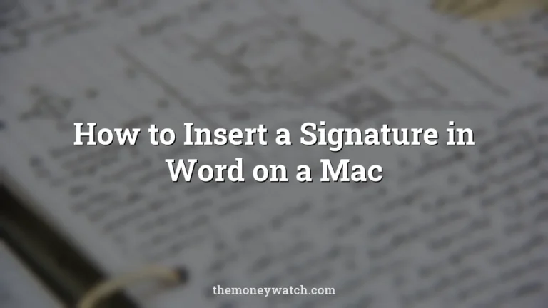 MacBook handwritten signature document photo for a guide to how to insert signature on mac word
