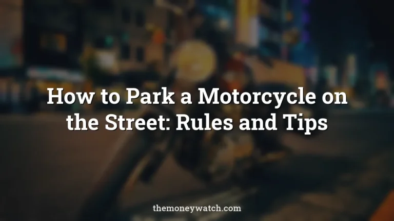 Motorcycle curb street photo for a guide to how to park a motorcycle on the street