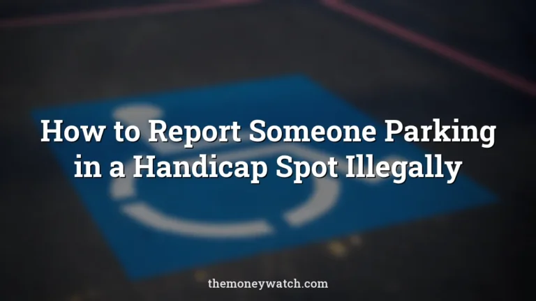 Handicap parking, sign and disable photo for a guide to how to report someone parking in