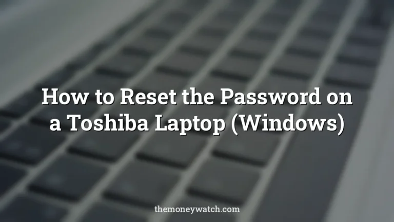 Keyboard photo for a guide to how can i reset my password on my toshiba laptop