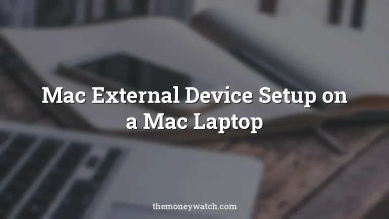 Business, computer and mobile photo for a guide to Mac external device setup