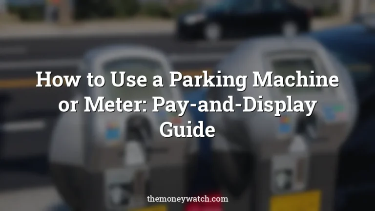 Parking meter, parking spot and park fee photo for a guide to how to use parking