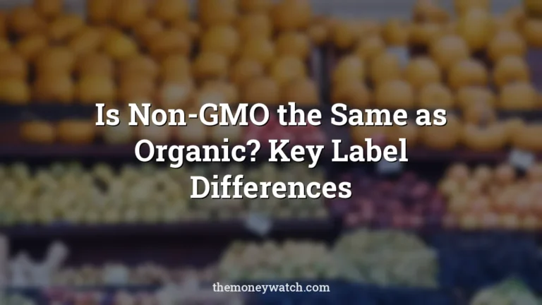 Fruits, grocery store and supermarket photo for a guide to is non gmo same as organic