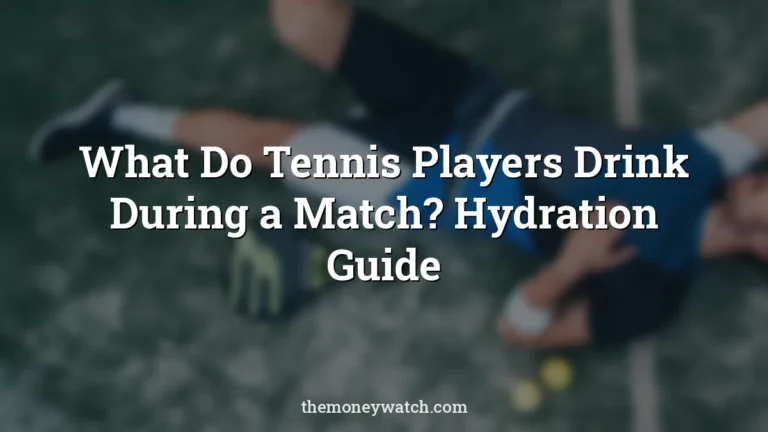 Tennis, man and background photo for a guide to what do tennis players drink during a