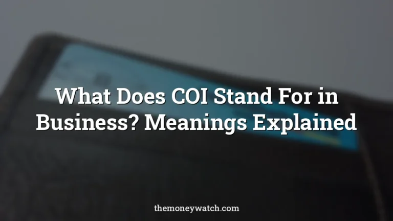 Health card and health photo for a guide to what does coi stand for in business