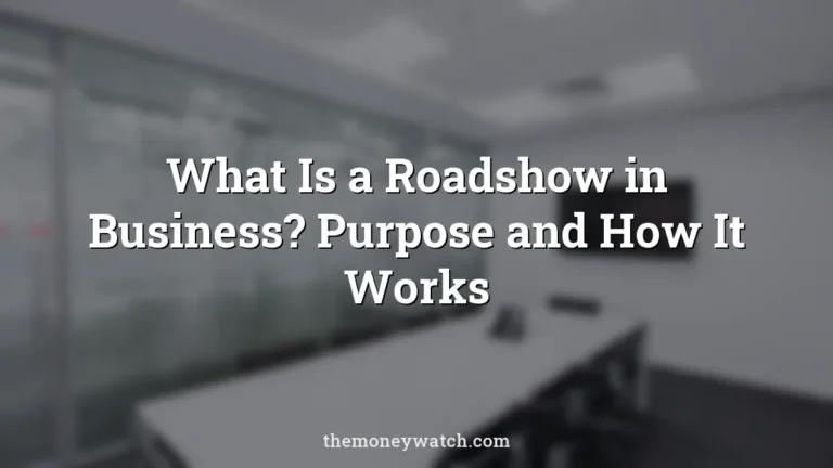 Meeting room, table and screen photo for a guide to what is a roadshow in business