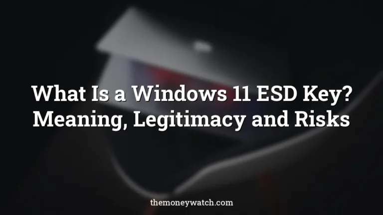 Laptop, apple and keyboard photo for a guide to what is a windows 11 esd key