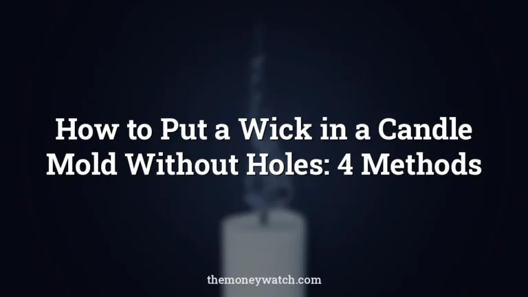 Candle and wick photo for a guide to how to put wick in candle mold without